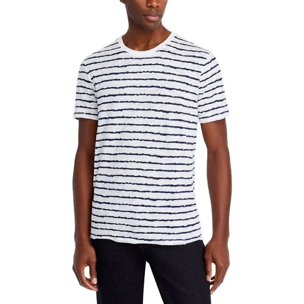 ATM Anthony Thomas Melillo Men's Broken Stripe Jersey Short Sleeve Crew Shirt XL